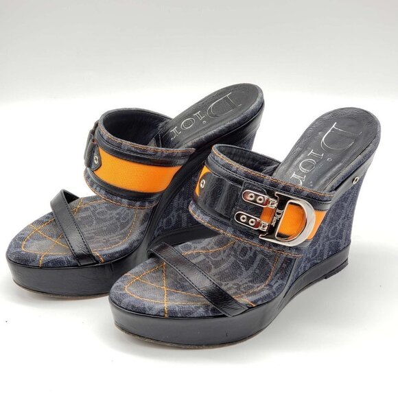 100% Authentic Christian Dior Limited Edition Sandal Wedge - Picture 1 of 12